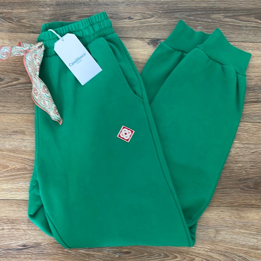 NWT Casablanca Tennis Club Scarf  French Terry Sweatpants /Jogger Pants Small